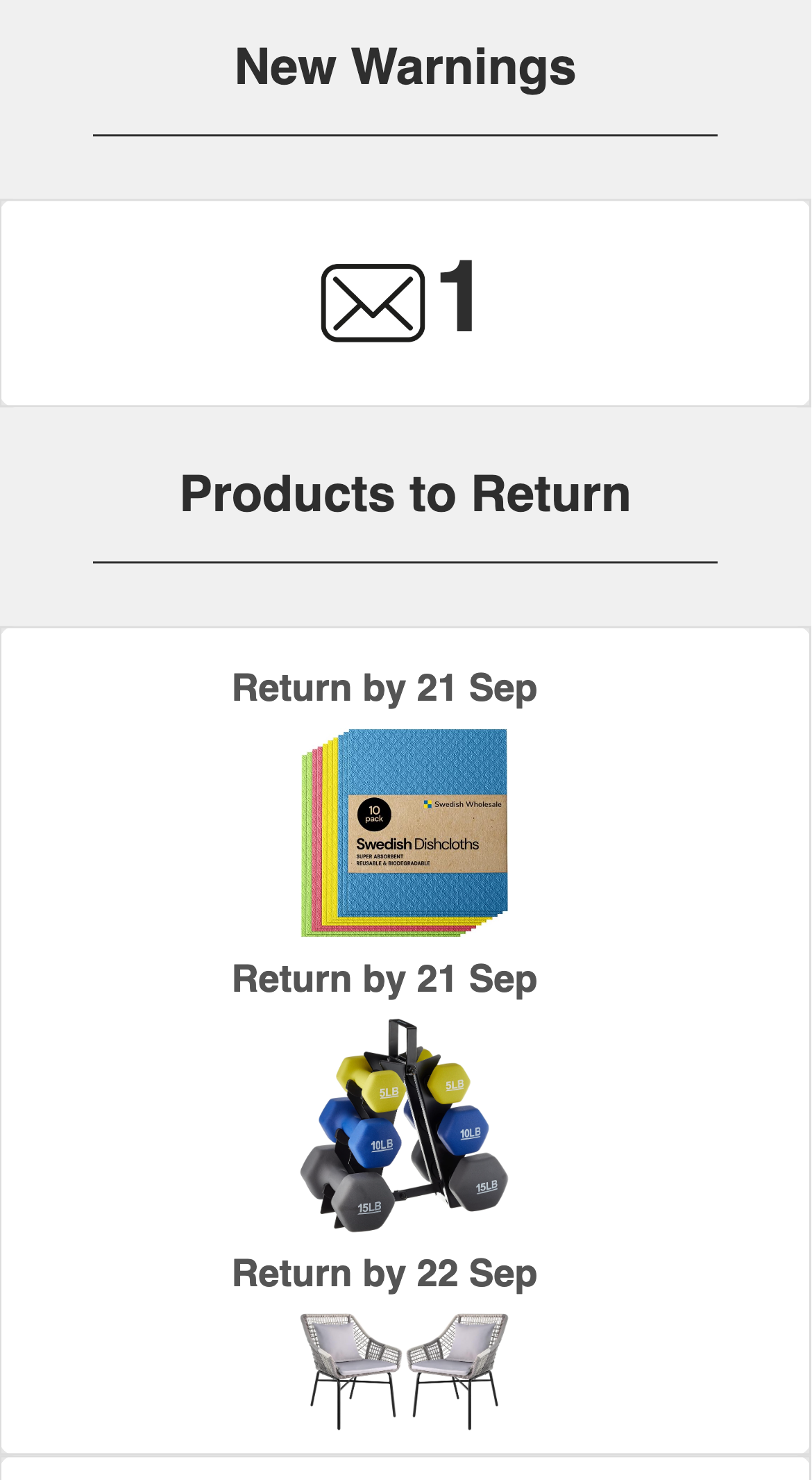 Return Notifications